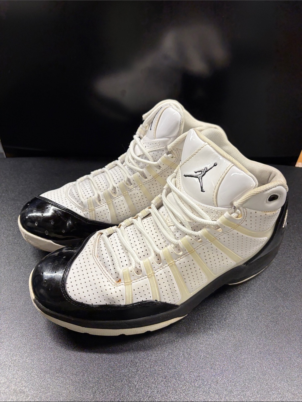 Jordan Men’s High-Top Basketball Sneakers - White/Black